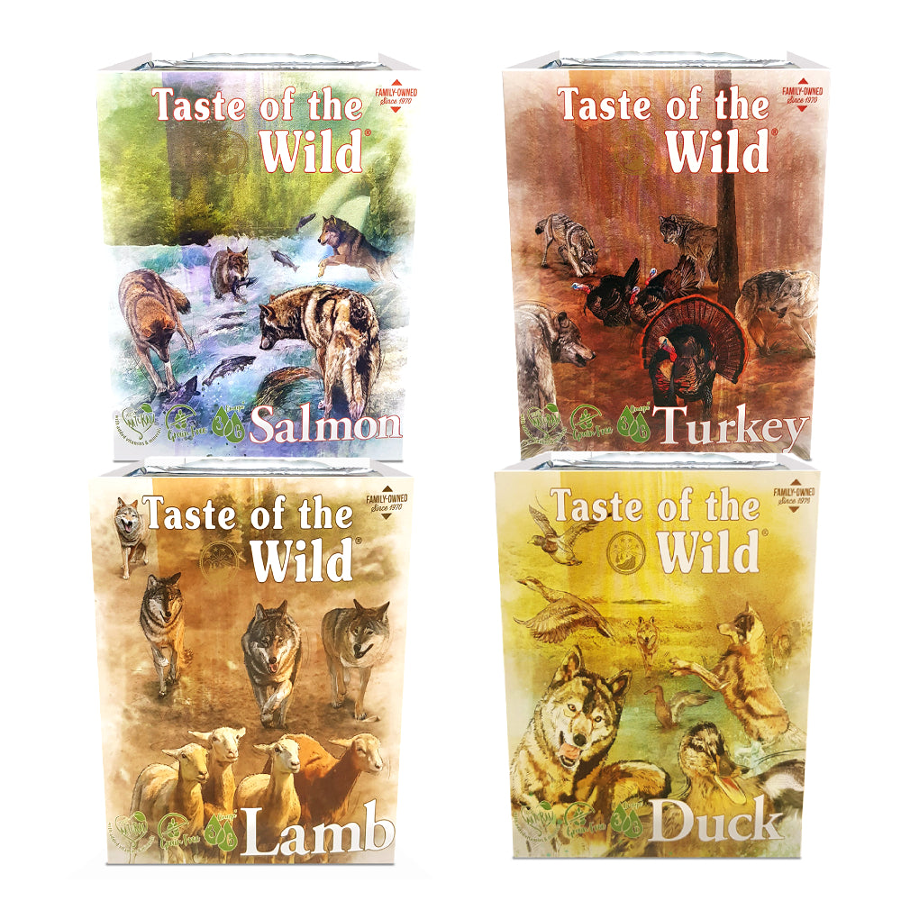 Taste of the Wild Wet Dog Food 390g - Grain-Free with Real Meat, Fruits & Vegetables