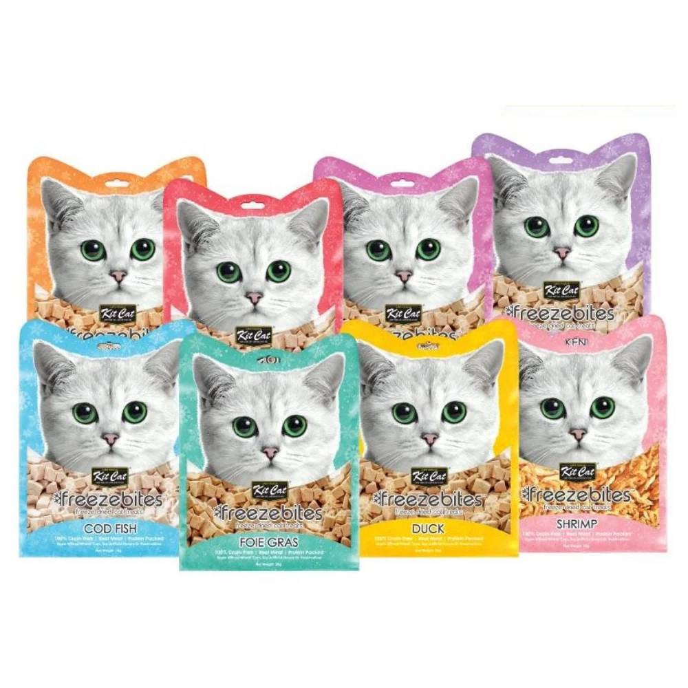 Kit Cat Freezebites Freeze-Dried Cat Treats — Single-Ingredient, Grain-Free (8 Flavours)