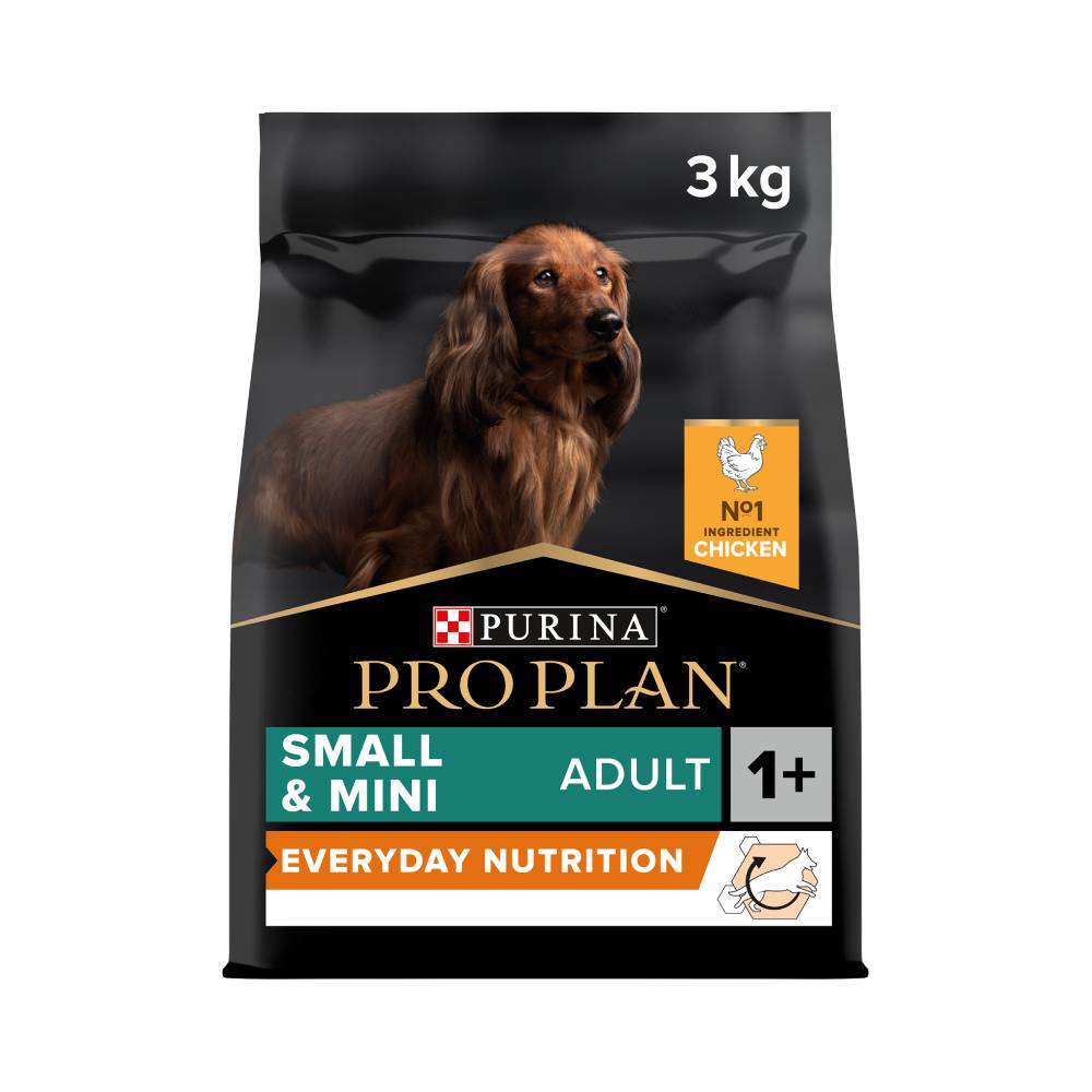 Purina Pro Plan Everyday Nutrition Small and Mini Adult, Dry Dog food with Chicken, 3 kg
