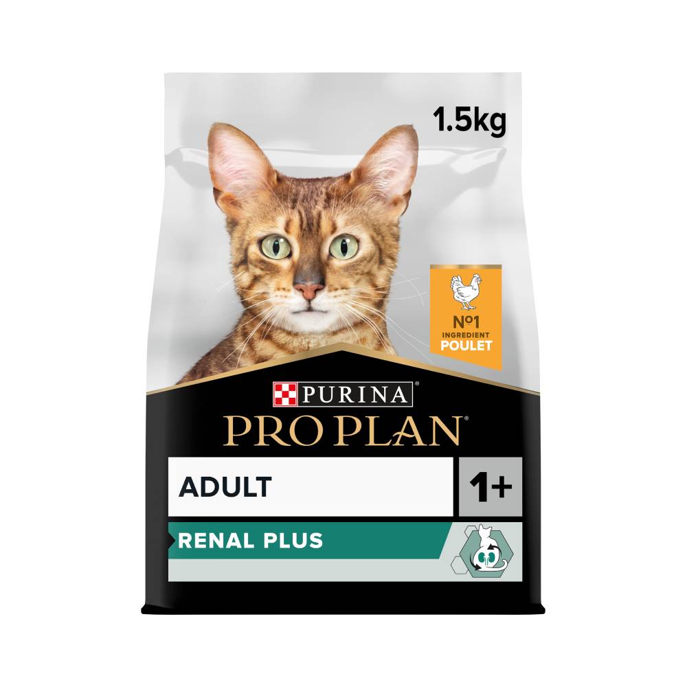 Purina Pro Plan Adult Renal Plus Everyday Dry Cat Food with Chicken, 1.5 kg