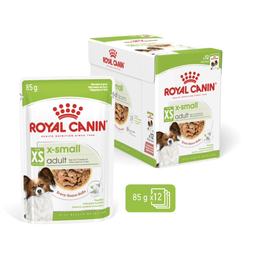 Royal Canin XS Adult Wet Dog Food Pouches — Size Health Nutrition (85g / 12-Pack)