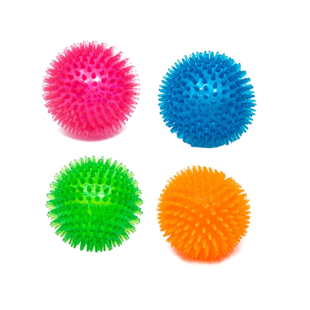 Spiked Squeaky Ball Dog Toy Medium - Dental Health & Interactive Play