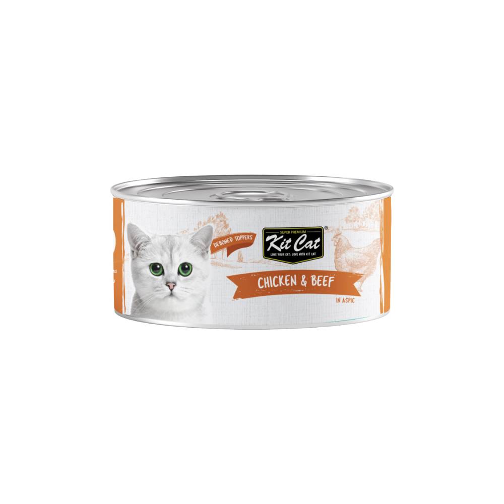 Kit Cat Chicken & Beef Grain-Free Wet Cat Food — 80g Pouch