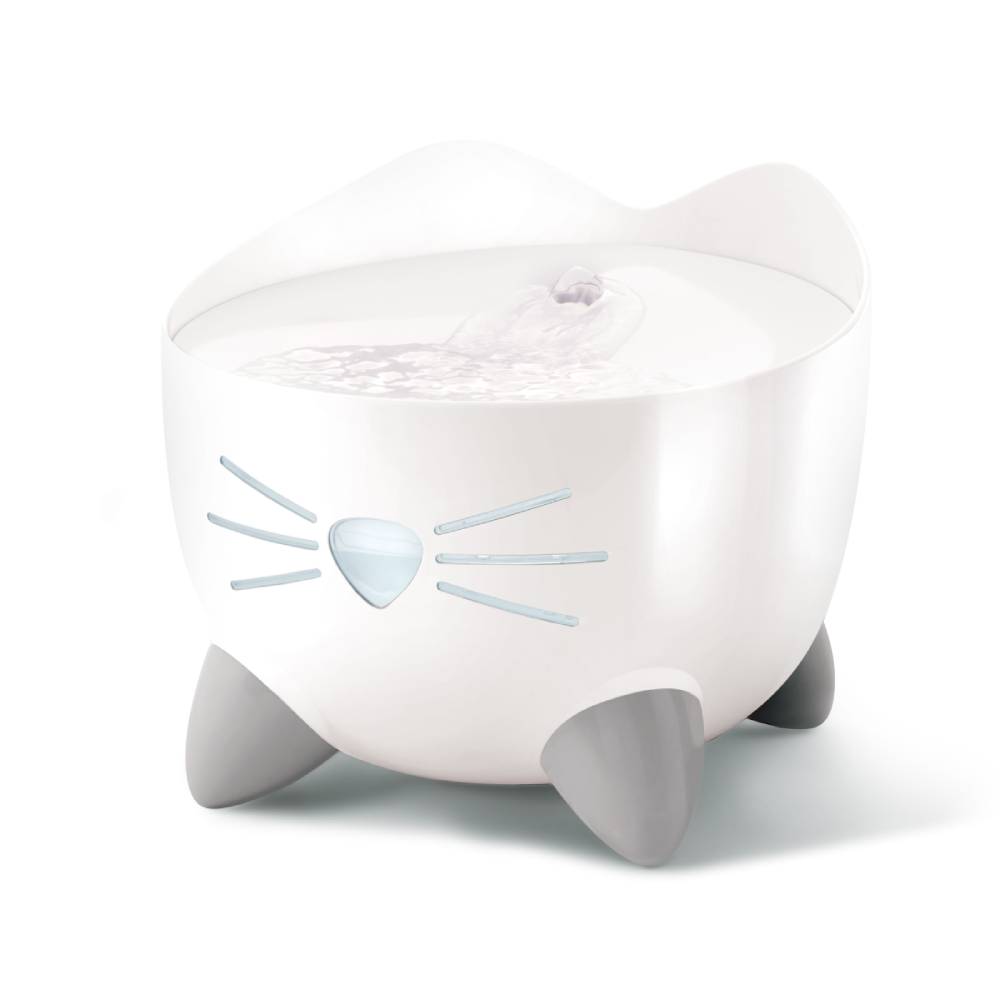 Catit Pixi Cat Water Fountain 2.5L | Filtered, Quiet & LED Alerts | White