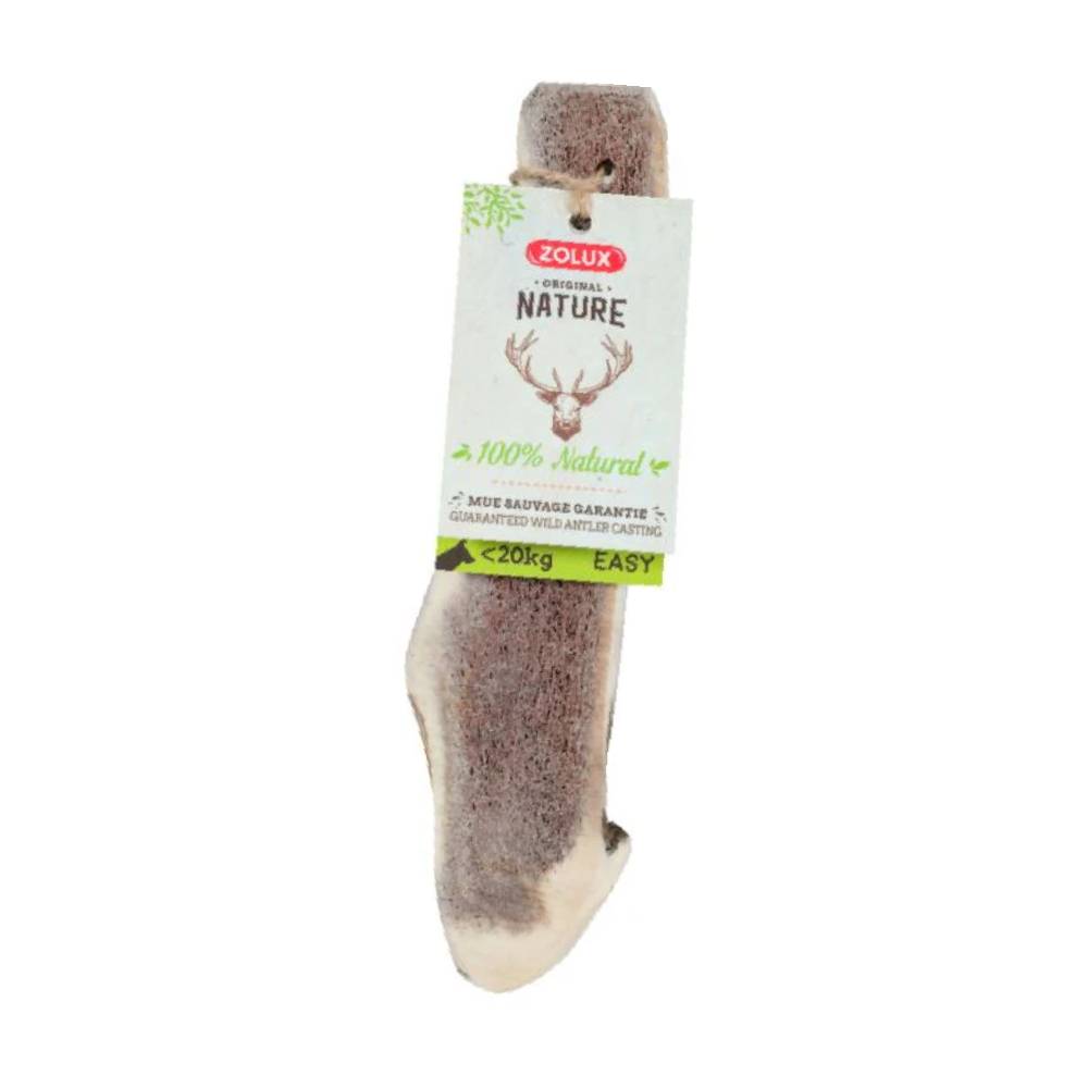 Zolux Natural Deer Antler Easy Chew – Natural Dog Treat for Small & Medium Dogs (Under 20kg)