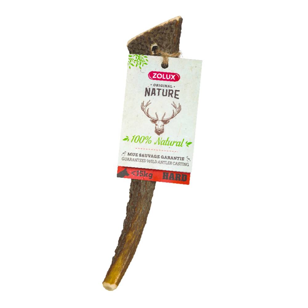 Zolux Natural Deer Antler Hard Chew – Long-Lasting Dog Treat for Small & Medium Dogs (Under 15kg)