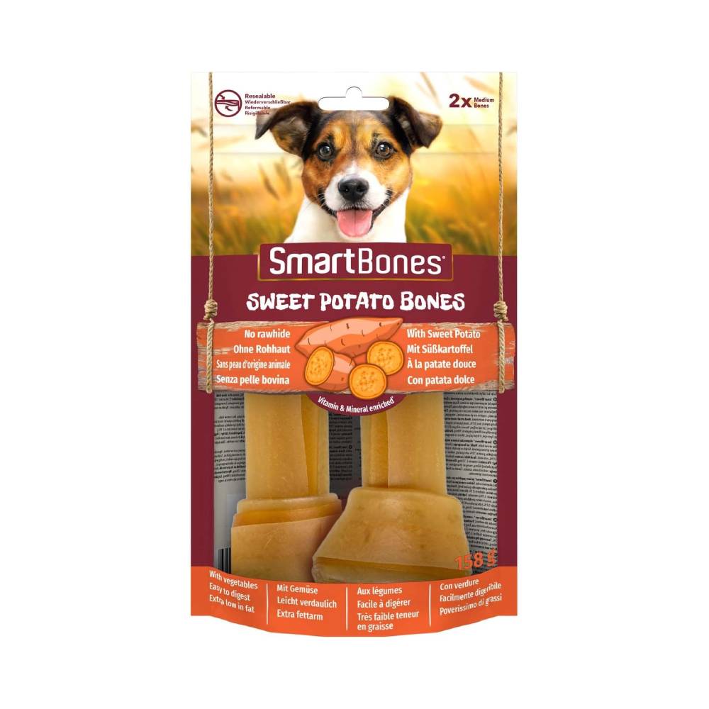 SmartBones Sweet Potato Chews for Dogs – Medium, 2 Pack