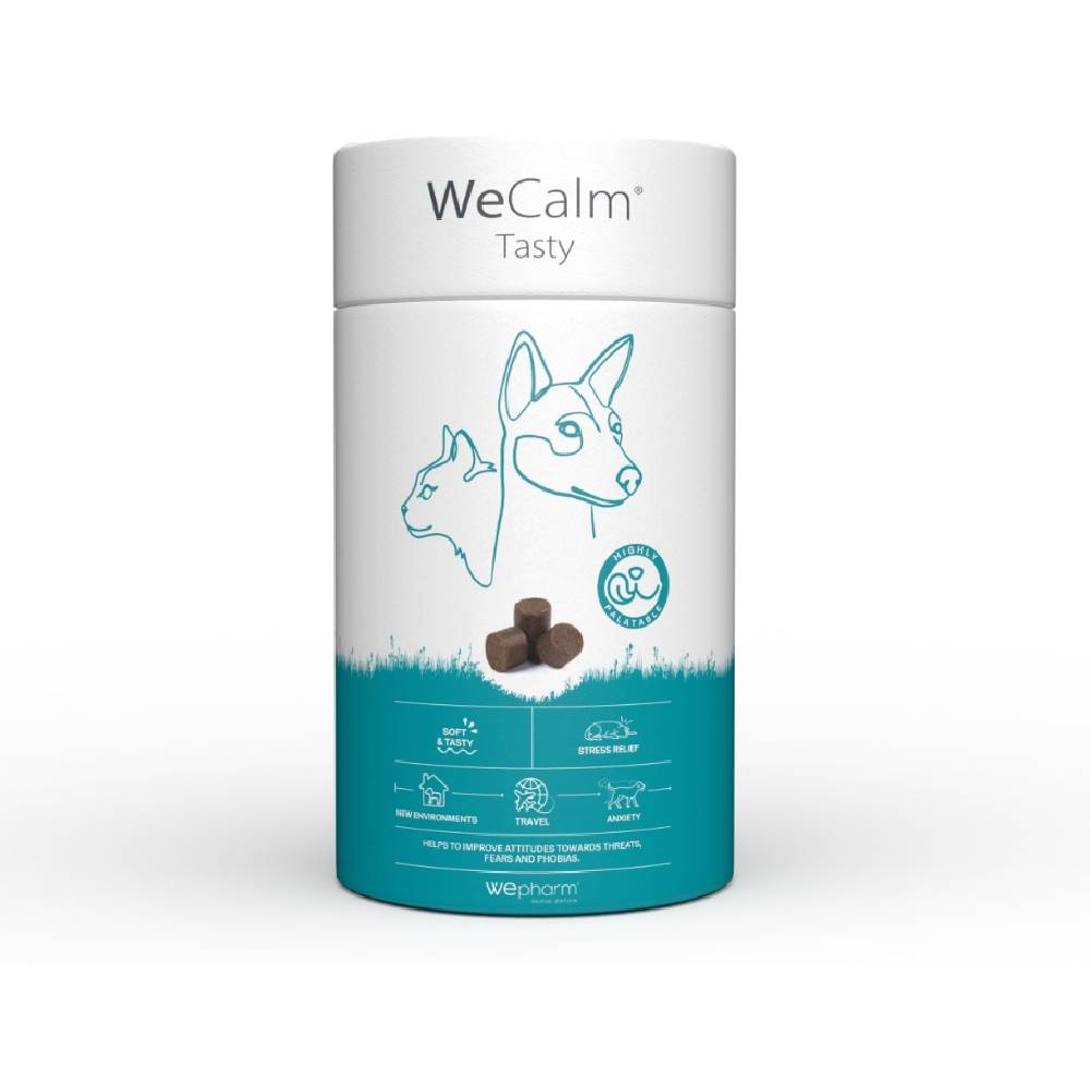 WeCalm Tasty Calming Chews for Dogs & Cats – 30 Chews | Anxiety & Stress Relief
