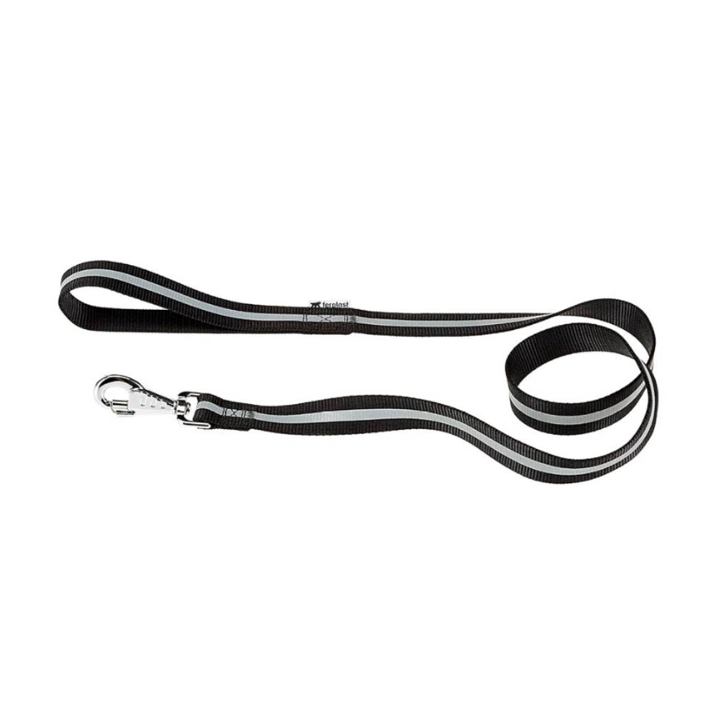 Ferplast Club Reflex G Reflective Nylon Dog Leash – Black, 120cm