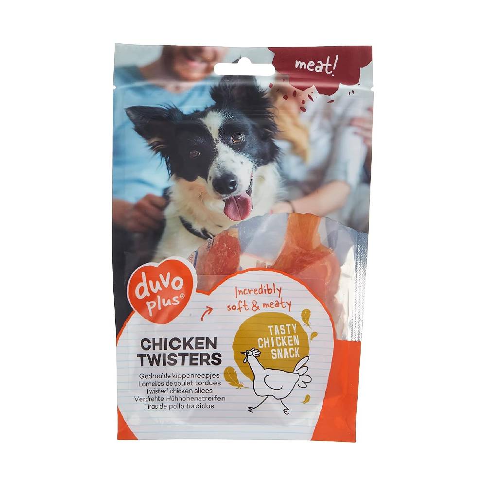 Duvo+ Meat! Chicken Twisters Soft Dog Treats 80g