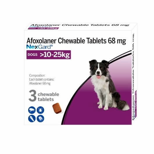 Nexgard Chewable Tablets for Large Dogs 68mg (10-25kg)