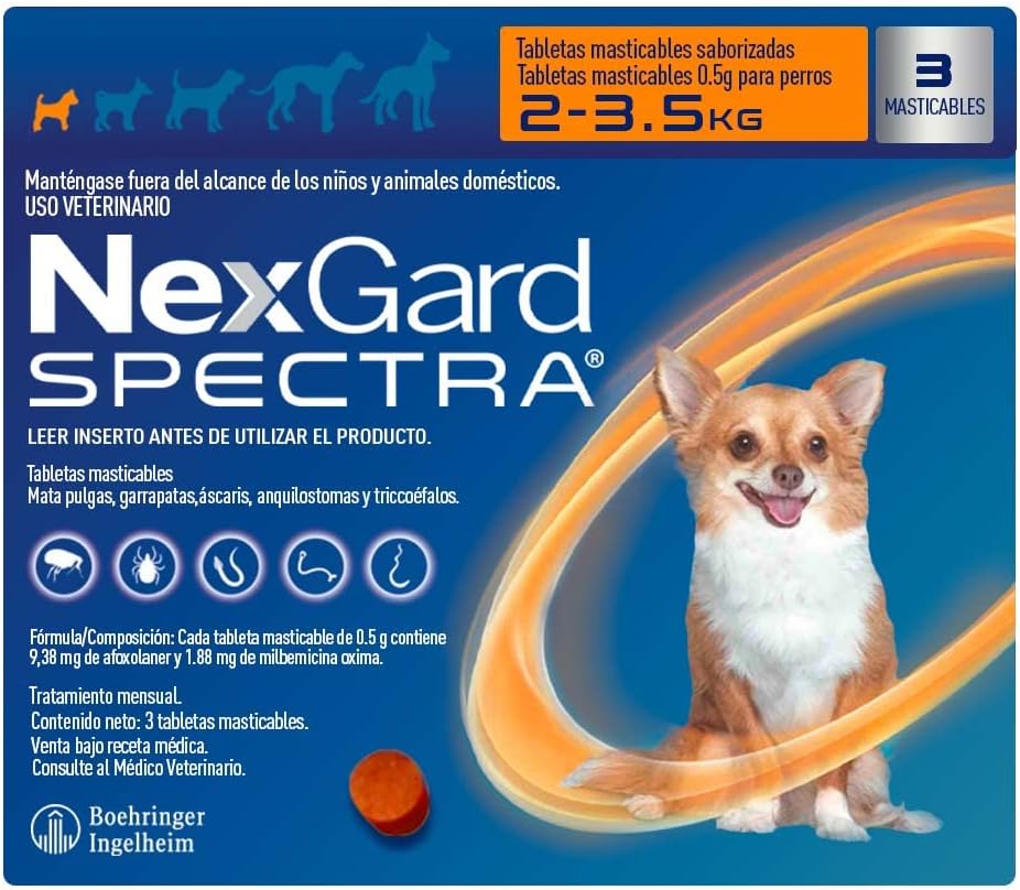 Nexgard Spectra 2-3.5 kg Tabs - very small