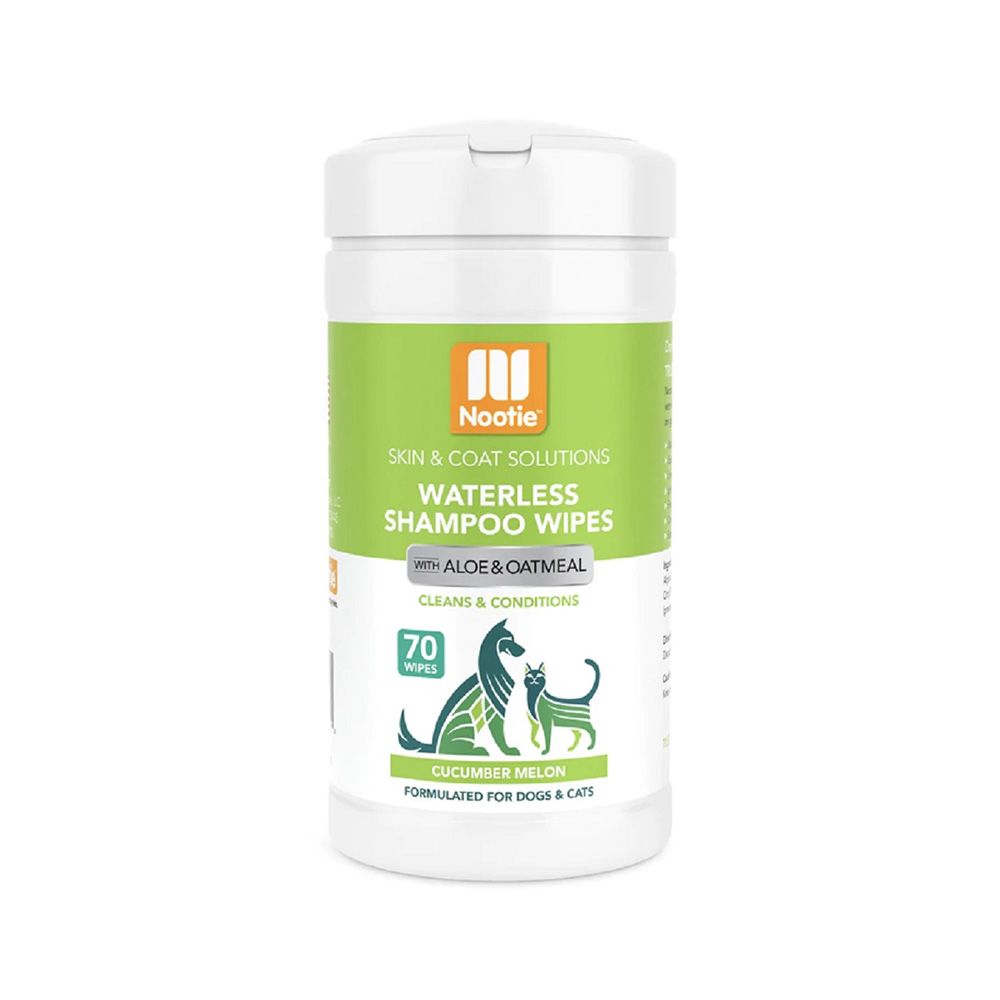 Nootie Waterless Shampoo Wipes Cucumber Melon - 70 ct