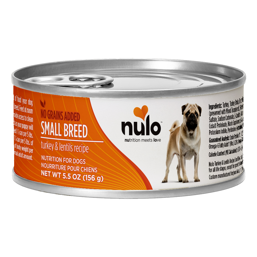 Nulo Small Breed Dog Grain-Free Turkey & Lentils 156g Can Wet Food