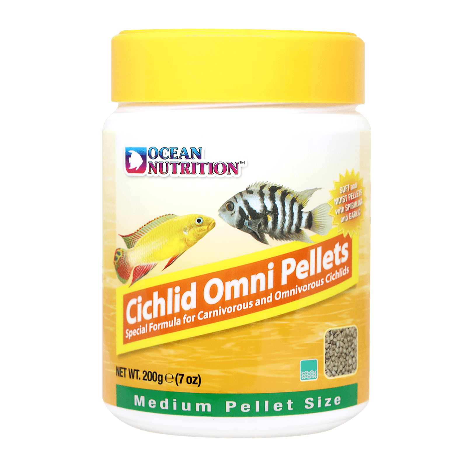 Ocean Nutrition Cichlid Omni Pellets Medium Fresh Water Fish food -200g