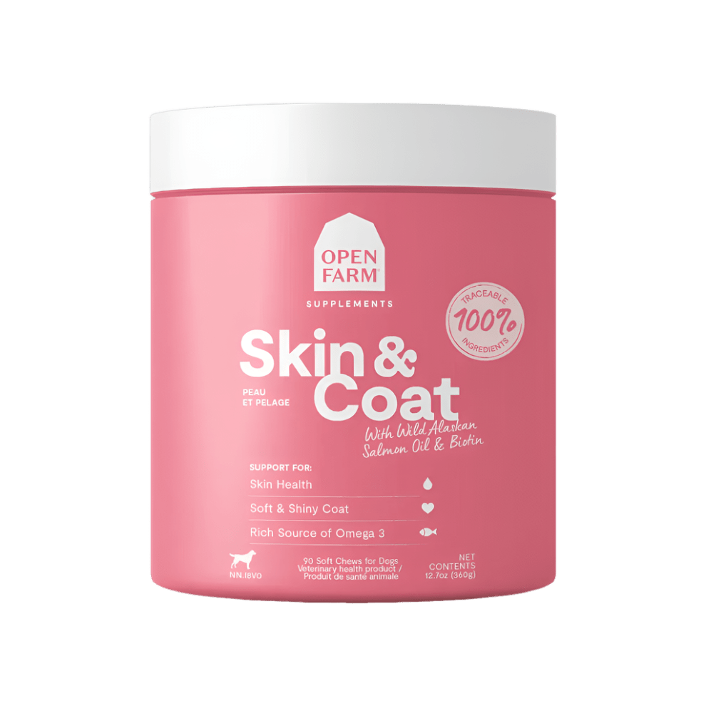 Open Farm Skin & Coat Chews Supplement for Dogs - 360g