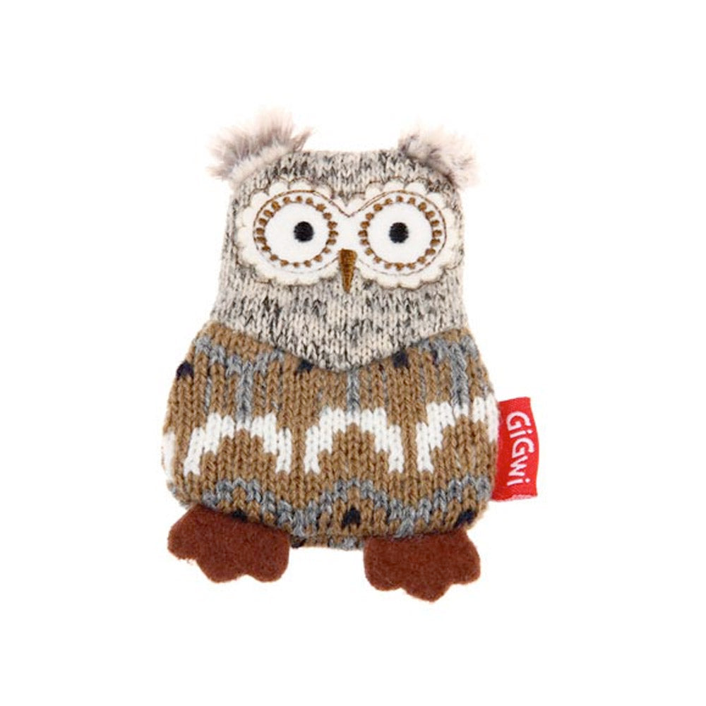 Owl Plush Friendz� Grey/Brown with refillable squeaker
