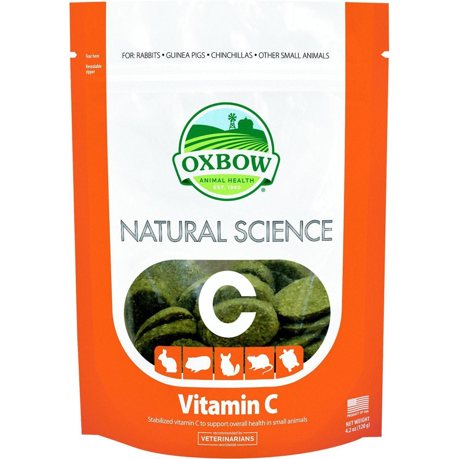 Oxbow Vitamin C Supplement Nat Sci - 60ct