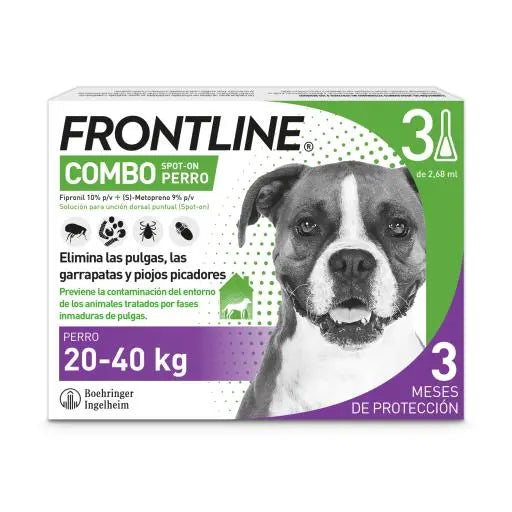 FRONTLINE FLEA & TICK SPOT ON COMBO FOR DOGS 20 - 40 KG
