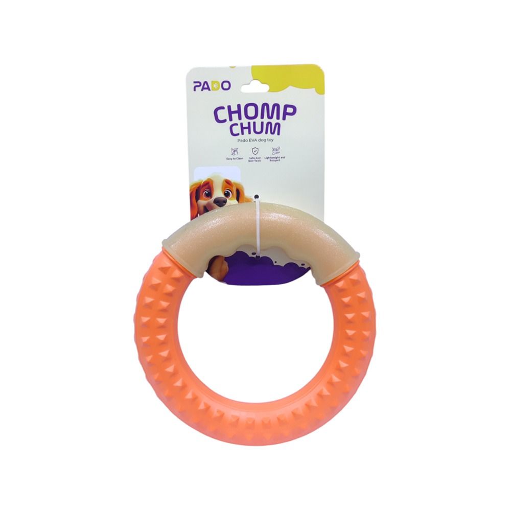 Pado Chomp Chum Comfy Dog Toy - Orange - 17 cm