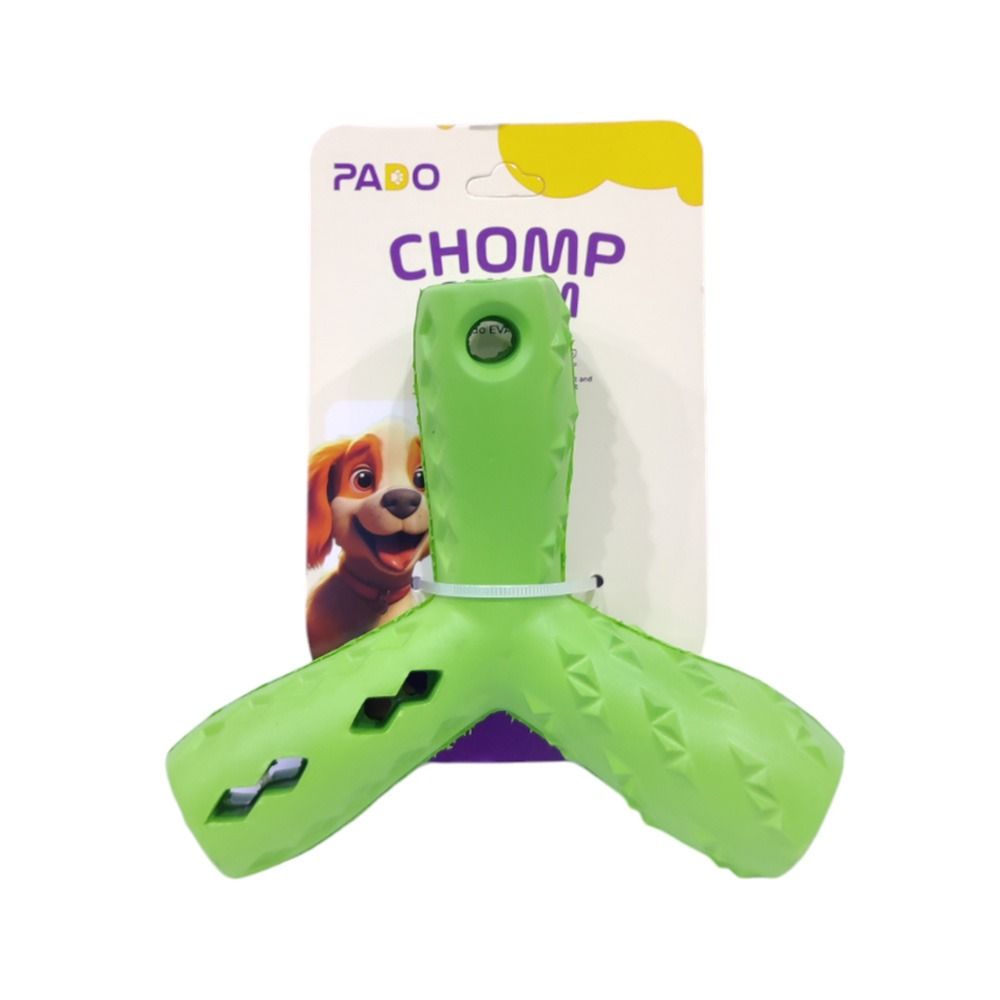 Pado Chomp Chum Hole Boomerang Eva Dog Toy - 8 x 8 x 8 cm