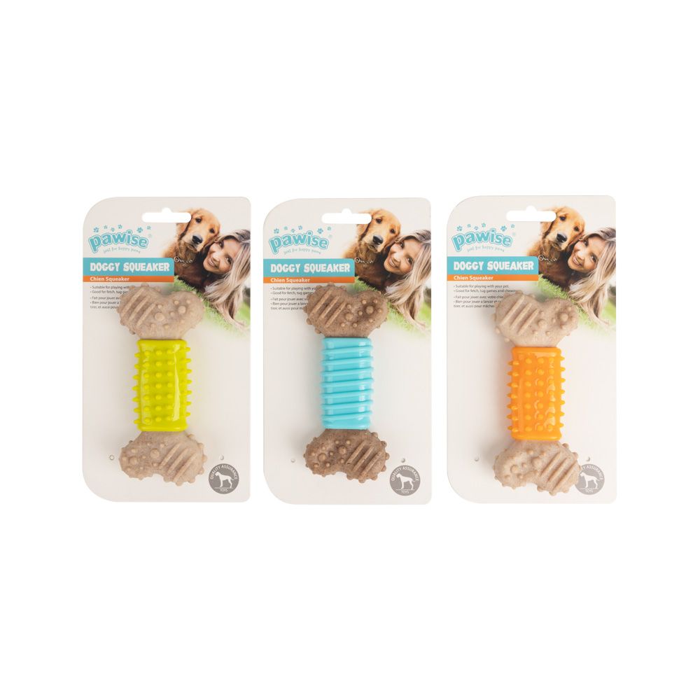 Pawise Doggy Squeaker Dog Toy - Assorted