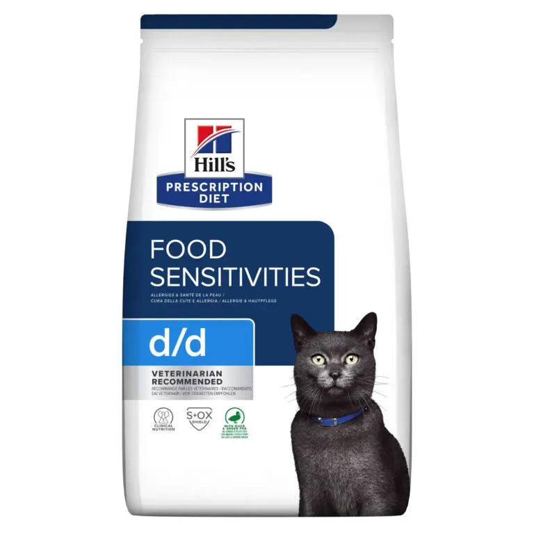 Hill’s Prescription Diet Food Sensitivities d/d Cat Food With Duck & Green Pea 1.5kg
