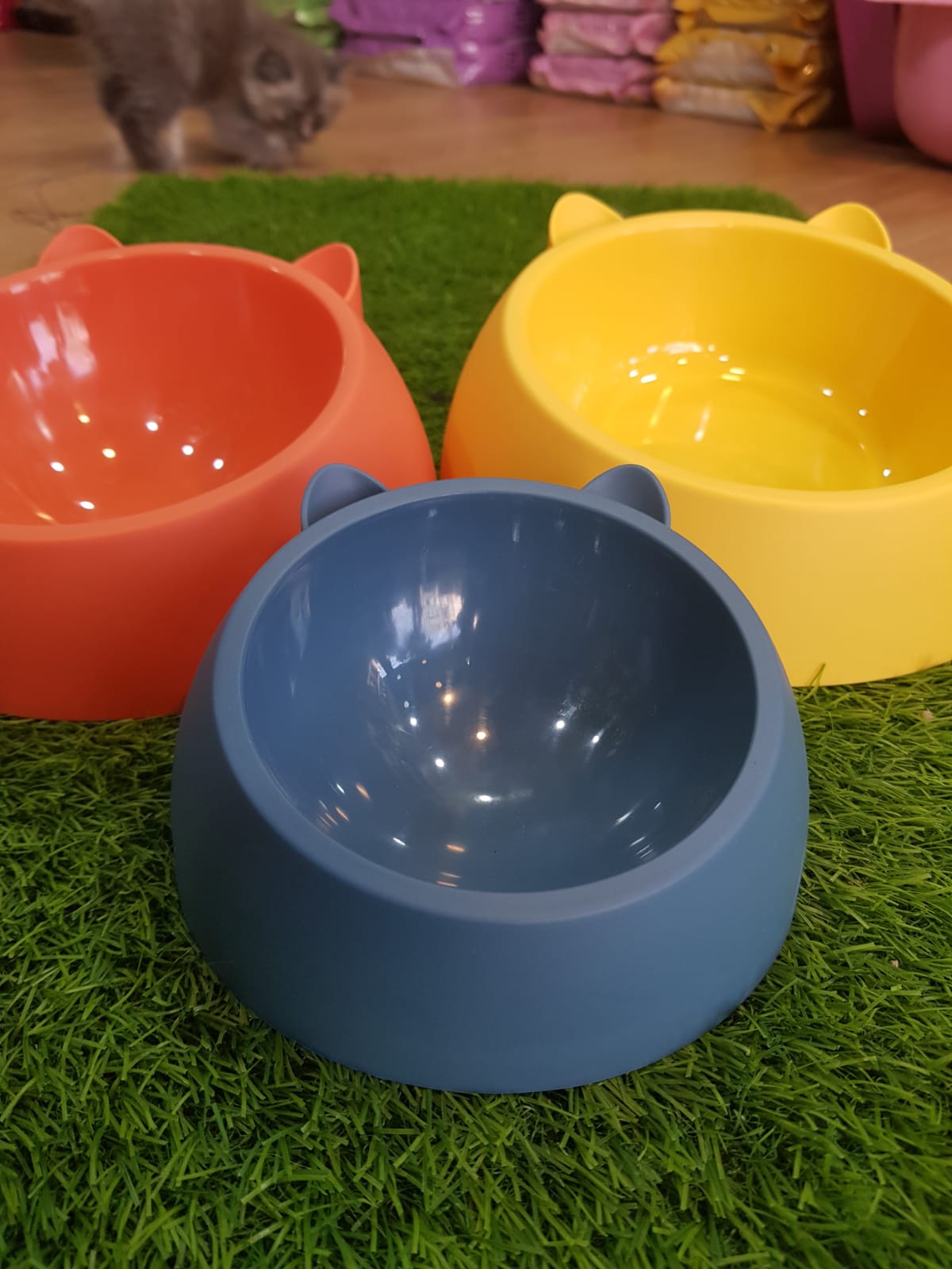 Pet Food Bowl Cate Face Single