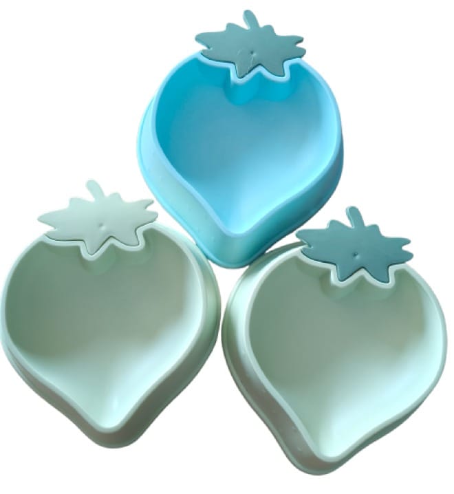 Pet Food Bowl Strawberry Shape Single