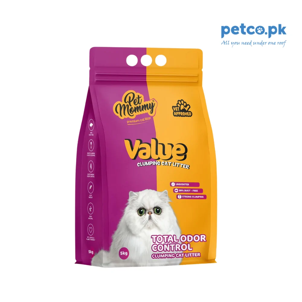 Pet Mommy Value Clumping Cat Litter – Unscented (5KG)