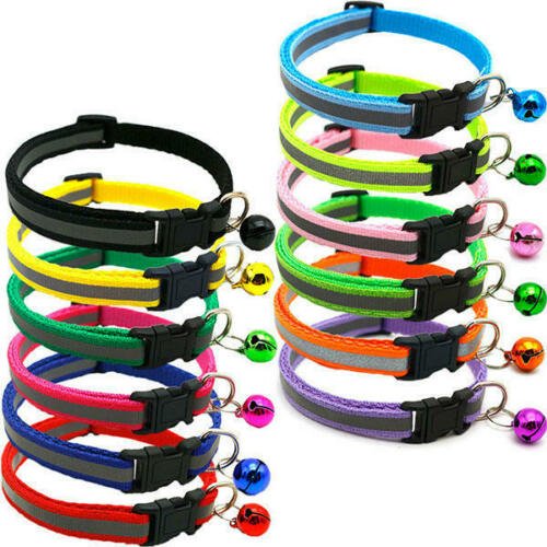 Pet Reflective Collar With Bell For Cat And Small Dog