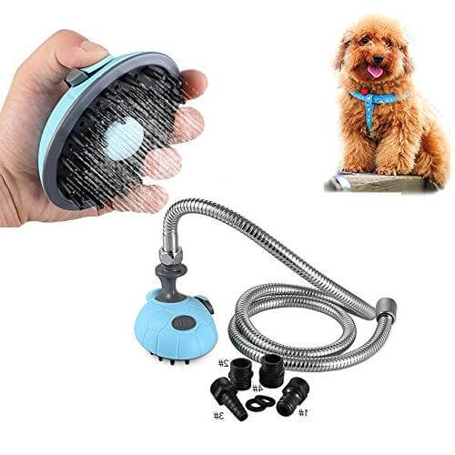 Delle Pet Grooming Shower- With Brush – Easy Pet Bath