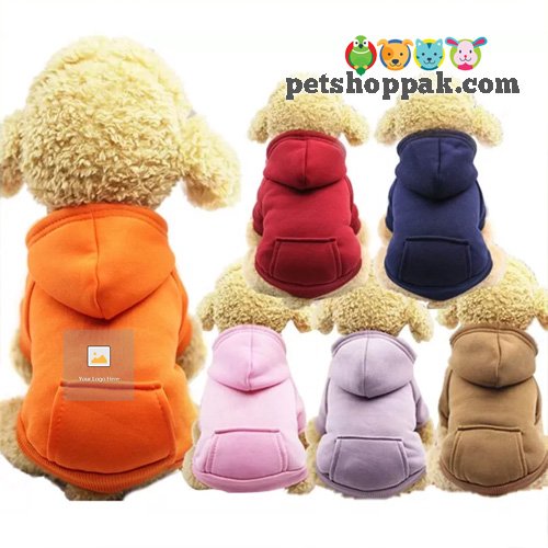 Plain Warm Hoodie for Pets