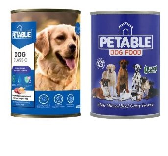 Petable Dog Tin-Whole Minced Beef Gravy (400g)