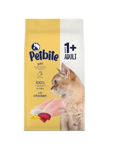 Petbite 1+ Adult Dry Cat Food-Chicken (15kg)