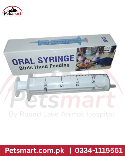 Bird hand feeding syringe plastic