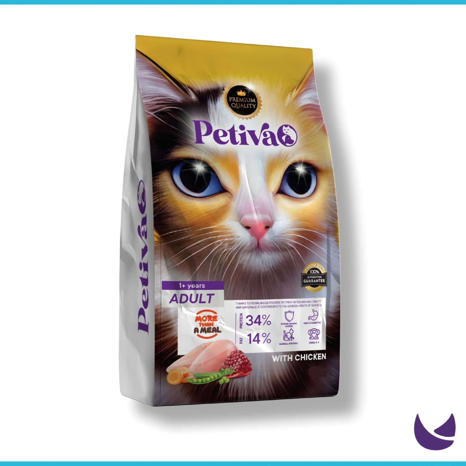 Petiva 1+ Adult Dry Cat Food With Chicken