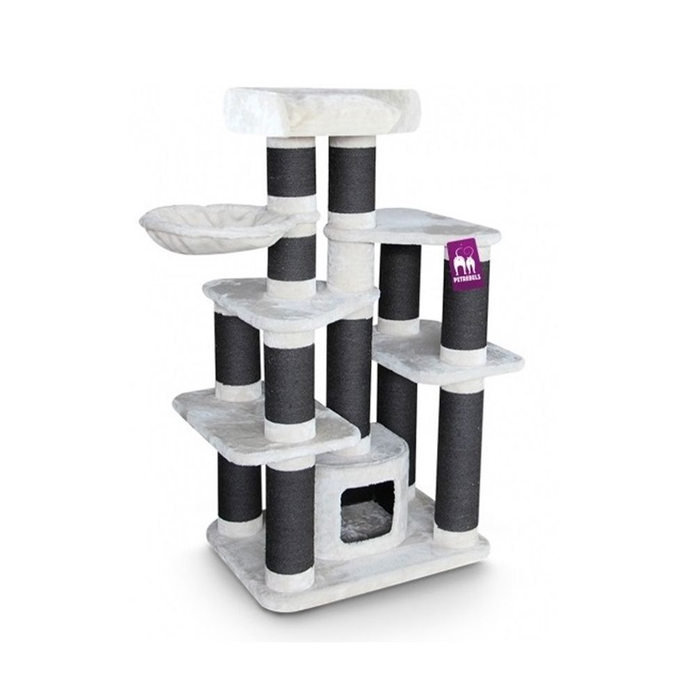 Petrebels Cat Tree Skyline 153 Cat Scratching Post - Soft Cream - 80L x 60W x 153H cm