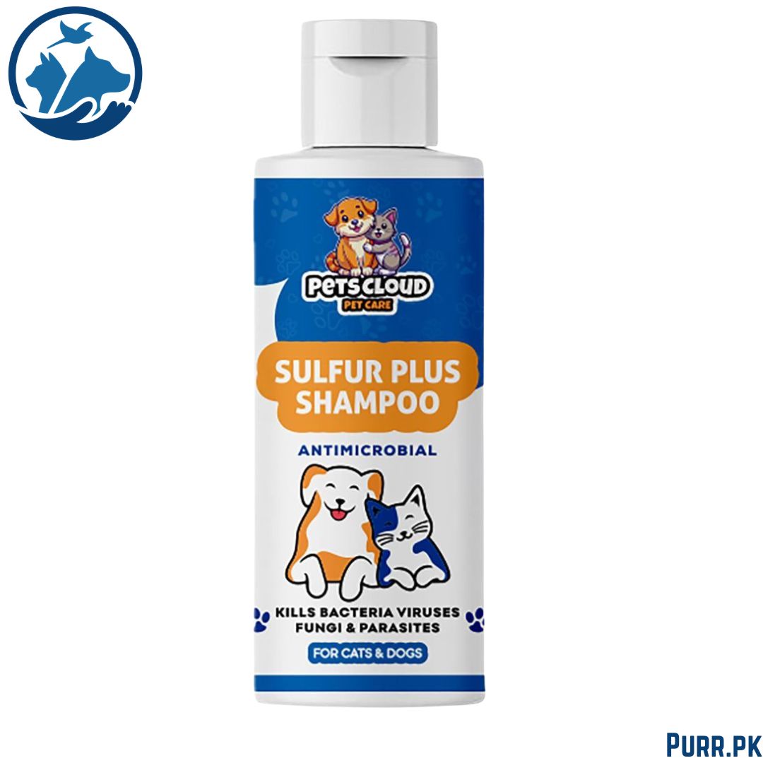 Pets Cloud Sulfur Plus Shampoo Antimicrobial for Cats &amp; Dogs
