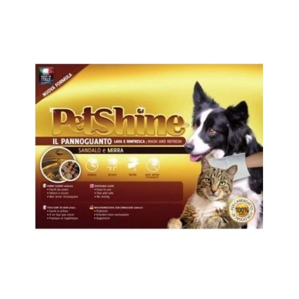 PetShine Sandalwood and Myrrh Pet Grooming Gloves
