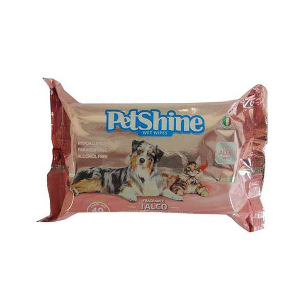 Petshine Talco Fragrance Pet Wipes - 40 Pcs