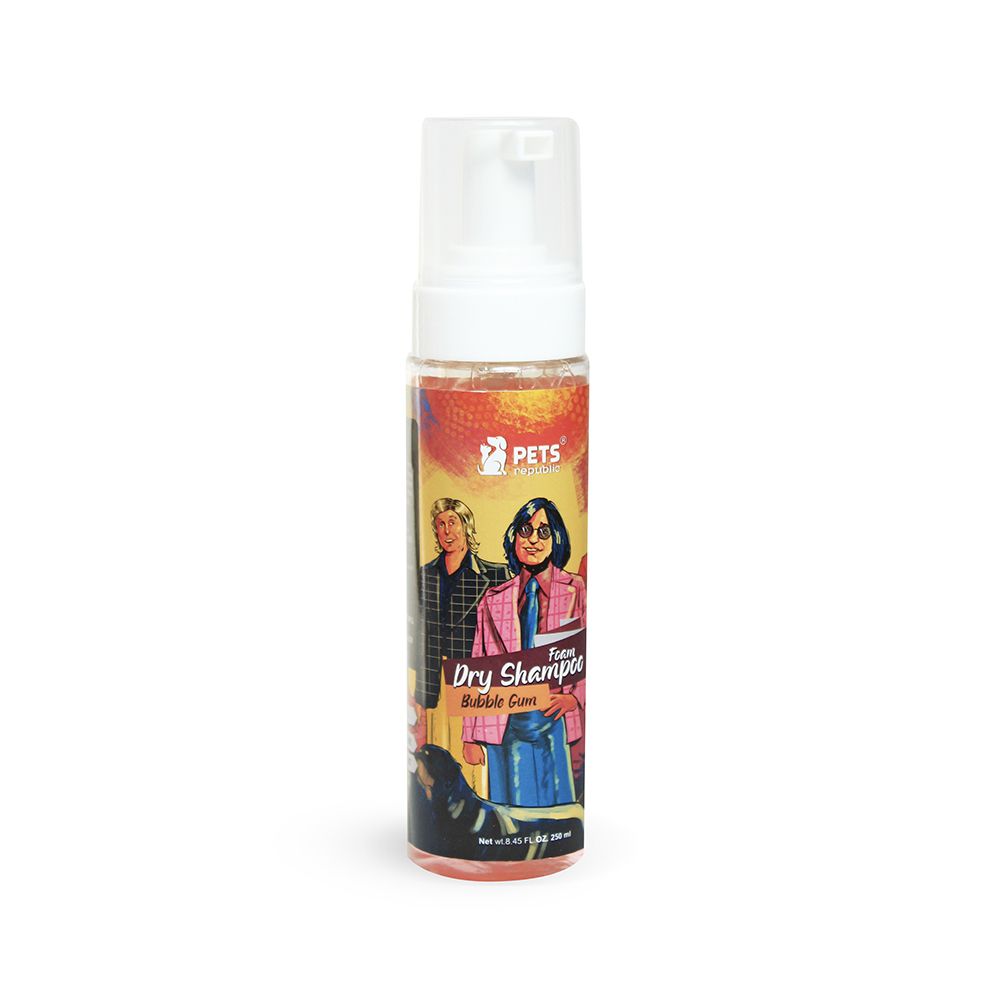 Pets Republic Bubble Gum Dry Foam Pet Shampoo - 250 ml