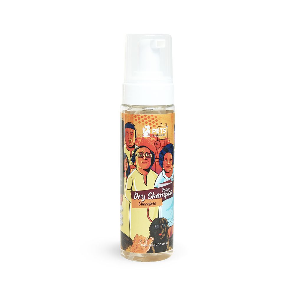 Pets Republic Chocolate Dry Foam Pet Shampoo - 250 ml