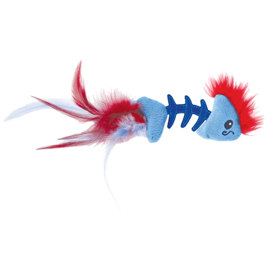 Petstages Feather Fish Bone Catnip Filled Cat Toy