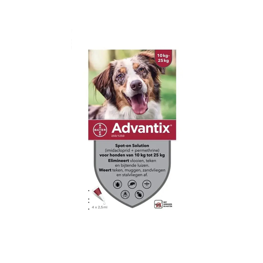 Advantix Spot-On Solution For Dogs 2.5ml 10-25kg