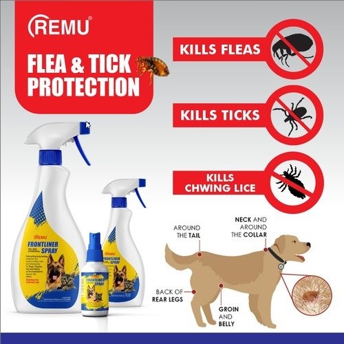 Remu Frontliner Flea and Tick Spray For Cats and Dog – 100ml
