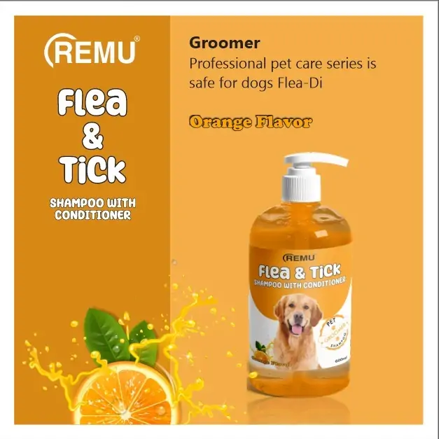 Remu – flea & tick shampoo with conditioner – Lemon – 600 ML