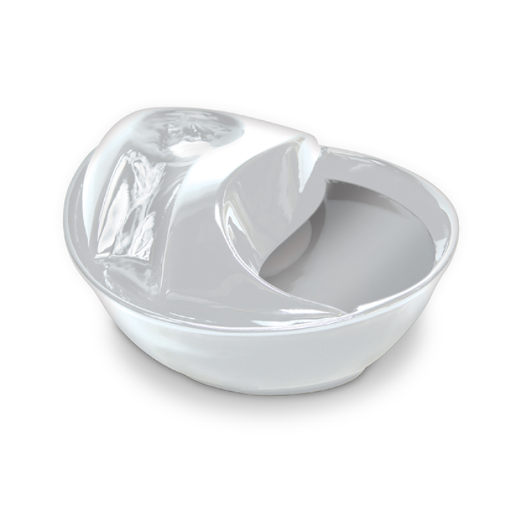 Ceramic Raindrop Fountain White 60 Oz (1.8 L)