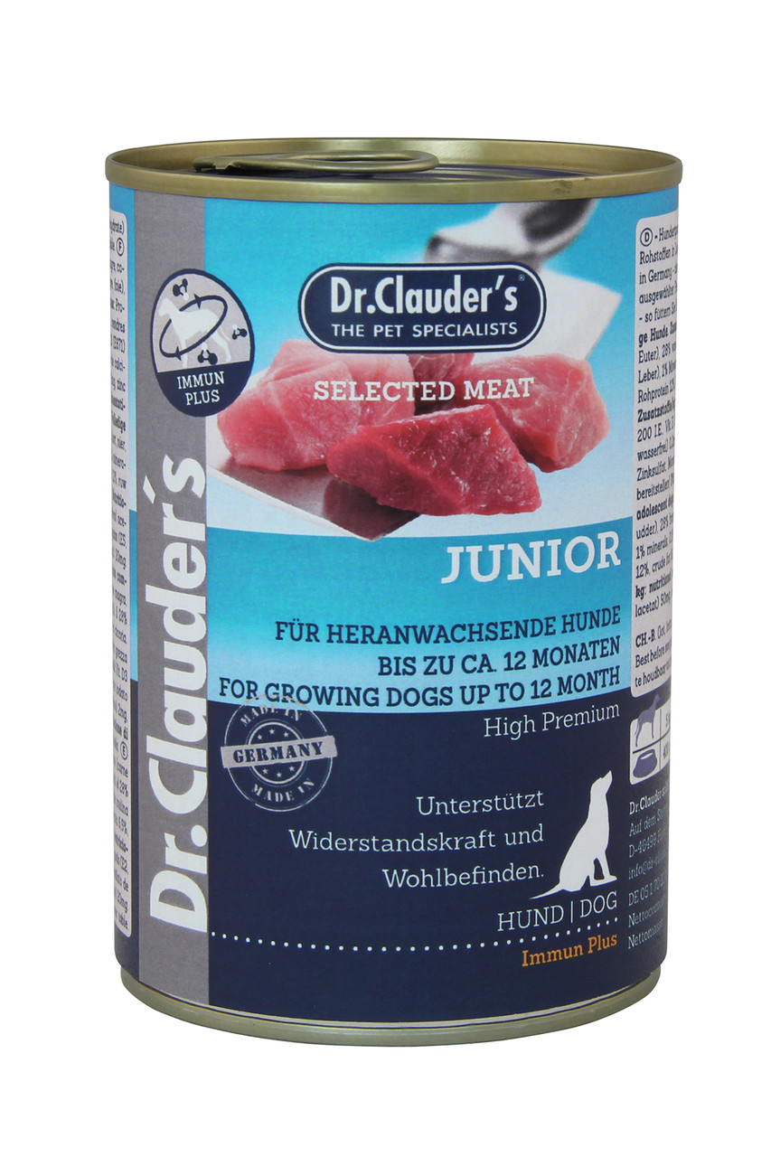 Dr Clauder Premium Meat Can For Dogs Junior 400g