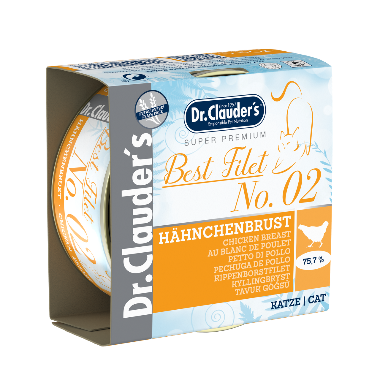Dr Clauder Best Filet No 2 Chicken Breast 70g For Cats